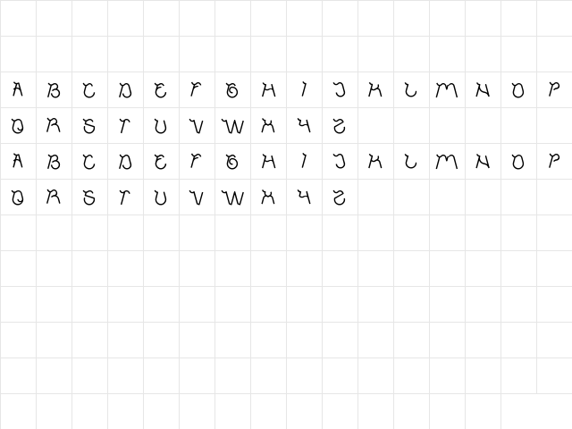 ocean free Regular  glyph index