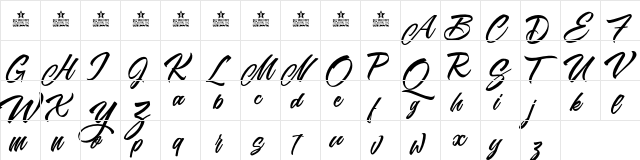 Sunday Morning Personal Use Regular  glyph index