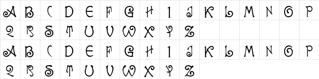 Medieval Regular  glyph index