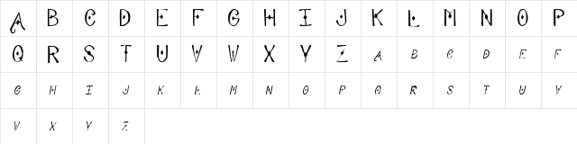 Abode Regular  glyph index