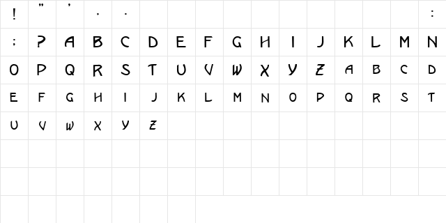EricanSCapsSSK Regular  glyph index