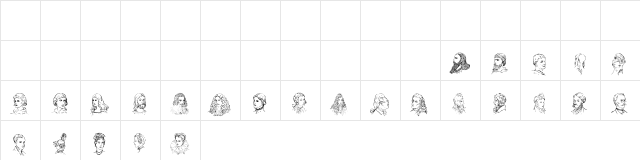 Marius Regular  glyph index