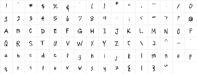 CK Study Hall Regular  glyph index