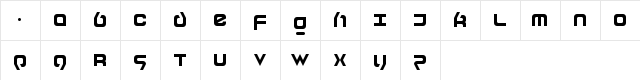 Baltype Cloned Regular  glyph index