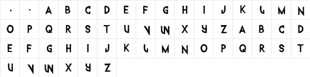 Into the Gator Pit Regular  glyph index