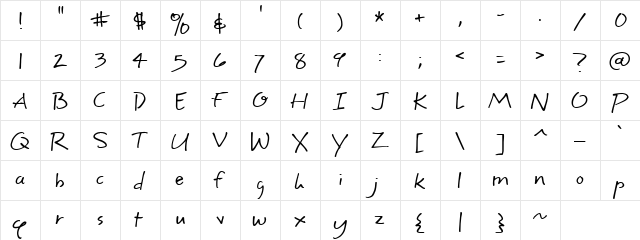 CK Artisan Regular  glyph index