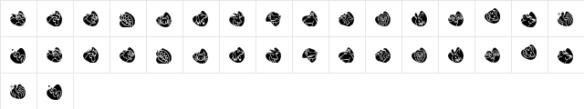 KR Animal Dings Regular  glyph index
