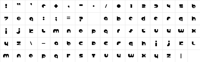 Anabolic Spheroid Regular  glyph index