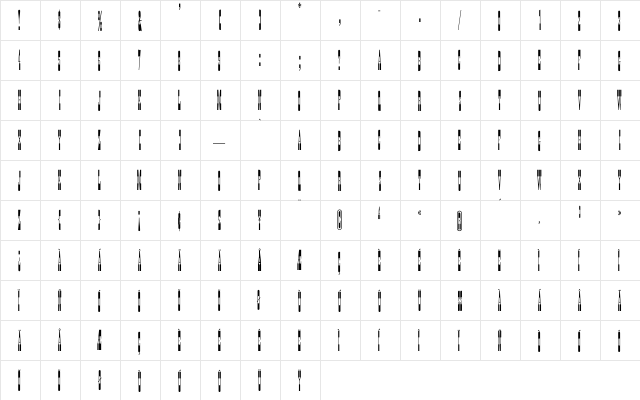 Pine Tree Normal Regular  glyph index