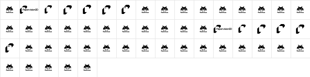 papervision3D Regular  glyph index