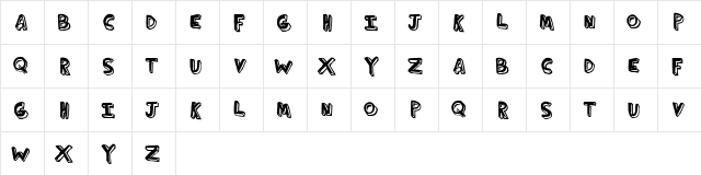ThirdHand-solid Regular  glyph index