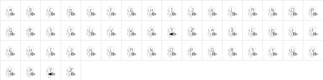 pf_something for honeybee Regular  glyph index