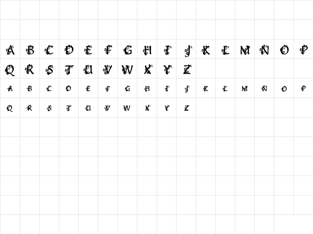 Deanna's Ivy Regular  glyph index