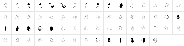 JMH Sherlock Dingbats Regular  glyph index