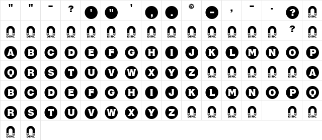 Cupcake Regular  glyph index