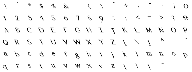 Ken Looking Left Regular  glyph index