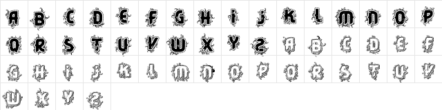 VTKS CORE Regular  glyph index