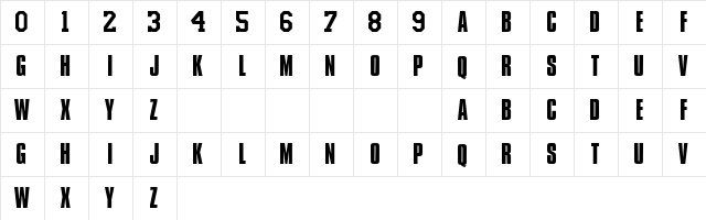 NBA Lakers Regular  glyph index