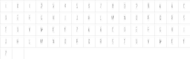 RedlightDistrict Regular  glyph index