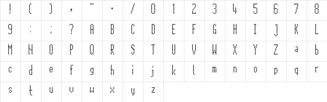 Citaro Zij DS Regular  glyph index