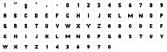 Everette Regular  glyph index