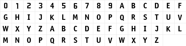 NHL Los Angeles Regular  glyph index