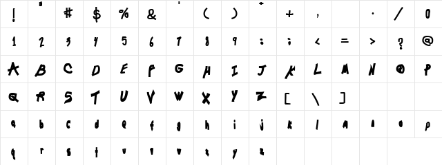 Dominion Regular  glyph index