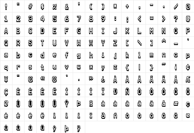 Karma Future  glyph index