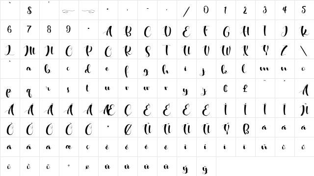Double Jacket Regular  glyph index