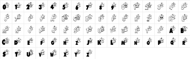 LosAngeles Regular  glyph index