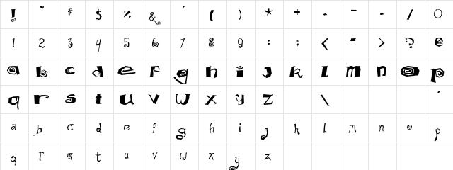 Frost Free Regular  glyph index