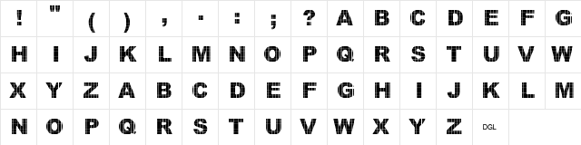 Vinyl Tile - DGL Regular  glyph index