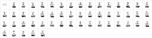 Frogii Regular  glyph index