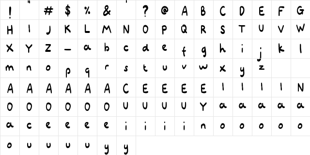 Deschamber Regular  glyph index