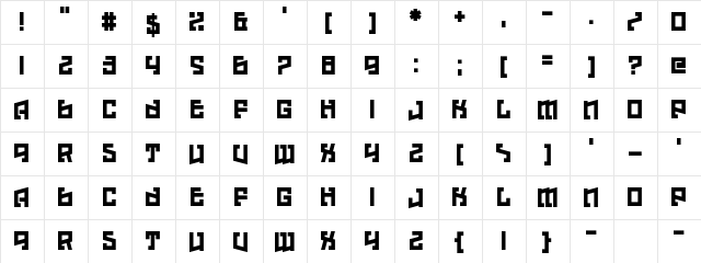 Hell Underwater Regular  glyph index