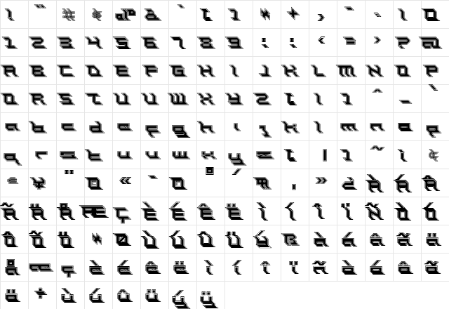 Connect Regular  glyph index