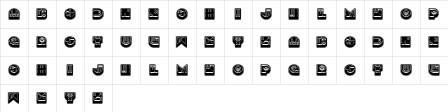 Mucho Black Regular  glyph index