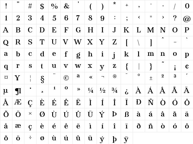 Virgula Vulgaris Virgula Vulgaris Bold  glyph index