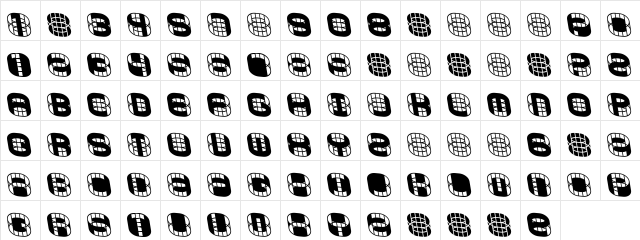 PHONIE Regular  glyph index