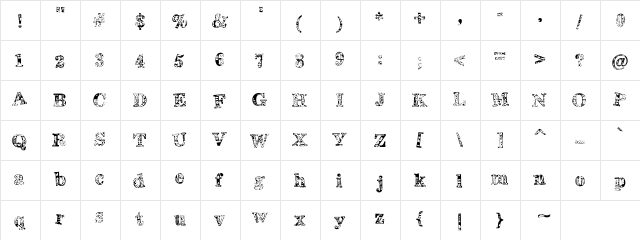 CK Newsman Regular  glyph index