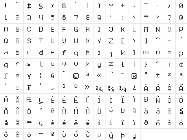 Light LED Board-7 Regular  glyph index