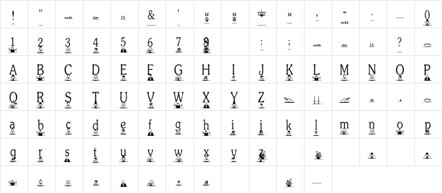 Thanksgiving II Regular  glyph index
