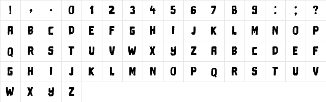 Driving Around Regular  glyph index