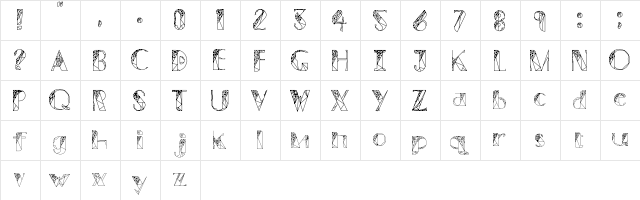 ThePolygonal-ZulEan Regular  glyph index