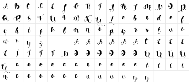 Ghost Demo Inline Regular  glyph index