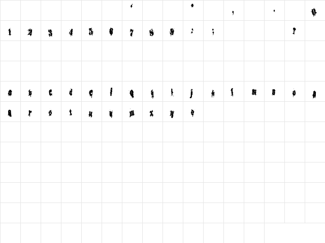 Kirkita Regular  glyph index