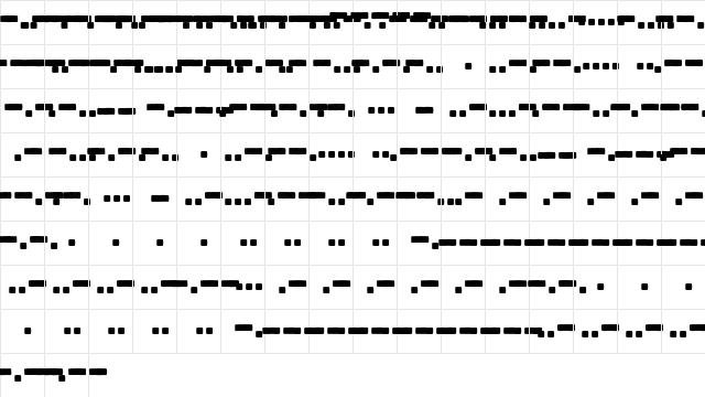 Bootcamp Morsecode Regular  glyph index