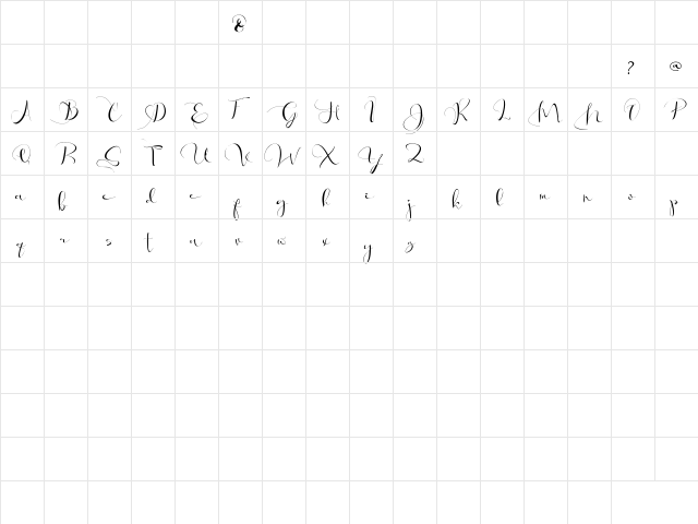 Via Vallen Regular  glyph index