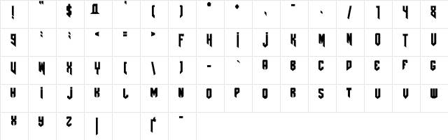 AmazDooMRight2 Regular  glyph index
