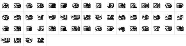 Hypno Light Regular  glyph index